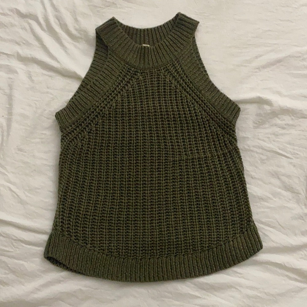 Halter knit slightly cropped top